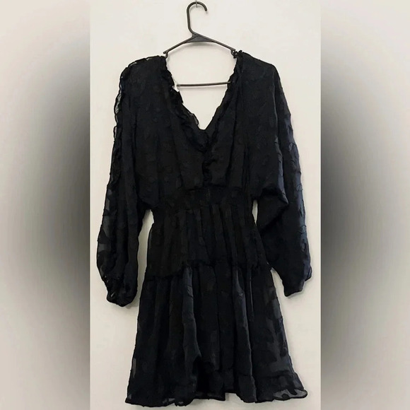 Whimsy goth lace balloon sleeve dress whimsigoth fairycore cottagecore - Picture 2 of 9